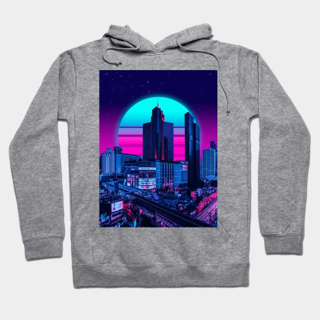 Cyber city Hoodie by funglazie